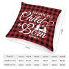 TiuKiu Christmas Buffalo Plaid Nativity Theme Throw Pillow Cases for Unto Us A Child is Born Isaiah 9:6 Pillow Cover Case 26"x26" Linen Cushion Covers Decorative Pillowcase for Couch Sofa Bedroom Car view 2