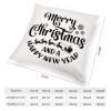 Decorative Throw Pillow Cover Merry Christmas And Happy New Year Home Decor Christmas Buffalo Plaid Cushion Pillowcase 26"x26" Square Pillow Case for Couch Outdoor Sofa Bedroom Office Car Decor view 2