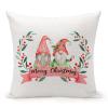 TiuKiu Christmas Holidays Decor Decorative Throw Pillow Case Santa Gnome Christmas Gnomes Wreath Square Cushion Cover Pillowcase for Couch Sofa Bedroom Decor 26"x26" view 1