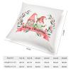 TiuKiu Christmas Holidays Decor Decorative Throw Pillow Case Santa Gnome Christmas Gnomes Wreath Square Cushion Cover Pillowcase for Couch Sofa Bedroom Decor 26"x26" view 2