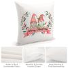 TiuKiu Christmas Holidays Decor Decorative Throw Pillow Case Santa Gnome Christmas Gnomes Wreath Square Cushion Cover Pillowcase for Couch Sofa Bedroom Decor 26"x26" view 4