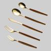 Wood Gold Silverware Set 50 Piece Cutlery Sets for 10 With Wooden Handle Premium Stainless Steel Flatware Knifes Forks and Spoons Set Home Kitchen Restaurant Hotel Tableware Utensils Set view 1