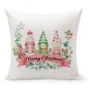 Decorative Throw Pillow Cover Santa Gnome Christmas Gnomes Wreath Home Decor Christmas Holidays Decor Cushion Pillowcase 20"x20" Square Pillow Case for Couch Outdoor Sofa Bedroom Office Car Decor view 1