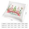 Decorative Throw Pillow Cover Santa Gnome Christmas Gnomes Wreath Home Decor Christmas Holidays Decor Cushion Pillowcase 20"x20" Square Pillow Case for Couch Outdoor Sofa Bedroom Office Car Decor view 2