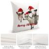 TiuKiu Highland Cow Farm Christmas Cow Animal Lover Decorative Throw Pillow Case Farm Animals Merry Christmas Square Cushion Cover Pillowcase for Couch Sofa Bedroom Decor 24"x24" view 4