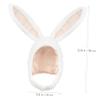 PRETYZOOM Rabbit Headwear Plush Hat Brown Hat Movable Ear Mask Caps Headphones Headband Men Scarves Cartoon Animal Clothing Wool Cap Rabbit Ear Accessories Man Headgear White view 3