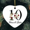 2022 Christmas Ornaments 10th Wedding Anniversary Christmas Tree Ornaments Custom Name and Wedding Date Loved Theme Xmas Decoration Personalized Memorial Keepsake 3 Inch view 3