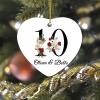 2022 Christmas Ornaments 10th Wedding Anniversary Christmas Tree Ornaments Custom Name and Wedding Date Loved Theme Xmas Decoration Personalized Memorial Keepsake 3 Inch view 4