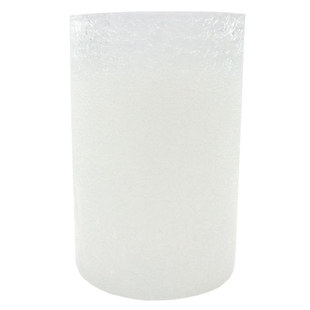 Light Garden 565380-7.5" White Crackle Glass Candle Holder