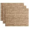 100 Pcs Disposable Burlap Printed Paper Placemats 11.02 x 13.8 Inch Rustic Brown Chargers Rectangle Disposable Placemats Farmhouse Dining Table Setting Tan Table Setting Placemat for Baby Kids Party view 1