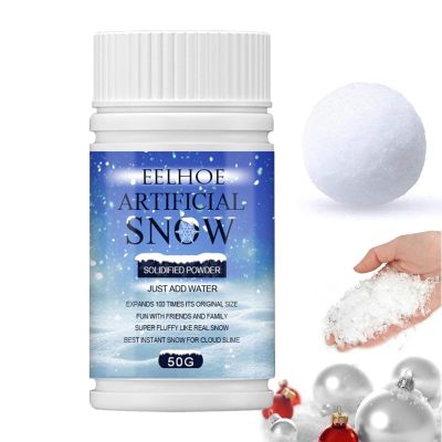 Kumprohu Fake Snow Powder - Artificial Fake Snow for Decoration | Conjuring Props Fake Snow Decoration Box, Trees, Courtyard, Wall, Corridor