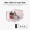 Kuject X-Large Shoe Storage Boxes Organizers Clear Plastic Stackable 12 Pack, Shoe Rack & Holder Substitute, Sneaker Containers, Toy Storage Organizer Bins for Entryway, Closet, Under Bed, Pink view 2