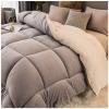 ZTGL Winter Fluffy Duvet - Double-Sided Velvet Warm Quilt Core, Soft Crystal Velvet + Warm Lamb Velvet Fabric, Microfiber Filling, Super Warmth Thickened Gift Quilt,B,220x240cm/5kg view 2