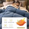 ZTGL Winter Fluffy Duvet - Double-Sided Velvet Warm Quilt Core, Soft Crystal Velvet + Warm Lamb Velvet Fabric, Microfiber Filling, Super Warmth Thickened Gift Quilt,B,220x240cm/5kg view 3