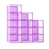 Kuject X-Large Shoe Storage Boxes Organizers Clear Plastic Stackable 12 Pack, Shoe Rack & Holder Substitute, Sneaker Containers, Toy Storage Organizer Bins for Entryway, Closet, Under Bed, Purple view 1