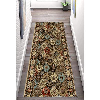Runners Rug for Hallway Non-Slip, Traditional Washable Long Carpets Runner for Stairs Corridor Entryway Narrow Area Rug 60cm/70cm/80cm/100cm Wide (Size : 2.3 ft x 16.4 ft)