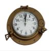 Antique Nautical Navigation Marine Ship Brass Porthole Clock Solid Brass Wall 15 Inch Best for Gift (H T Y) view 1