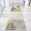 Runners Rug for Hallway Non-Slip, Modern Gray Gold Carpet Washable Corridor/Kitchen/Bedroom Carpet Runners Area Rug 60cm/70cm/80cm/100cm Wide (Size : 2 ft x 16.4 ft) view 2