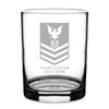 7.62 Design Personalized U.S. Navy Petty Officer 1st Class 14 oz. Double Old Fashioned Glass view 1