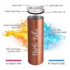 10 Pack Bride to Be Skinny Tumbler | 20 oz Bride Tribe Stainless Steel Wine Tumblers | Engagement Wedding Gifts Bridesmaids Mugs Bachelorette Party Supplies & Games view 3