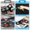 Stove cover,reusable stove top protector for gas range cut-out tool customizable for Samsung & other brands with 12 non-slip strips stove guard, easy to clean Thickened stove lining 35.43in*21.65in view 2
