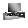 MMT Furniture Designs Ltd Modern Gloss Matte TV Stand Cabinet Entertainment Center Console with LED Lights, for up to 90 inch TV's (Black) view 3
