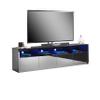 MMT Furniture Designs Ltd Modern Gloss Matte TV Stand Cabinet Entertainment Center Console with LED Lights, for up to 90 inch TV's (Black) view 4