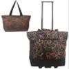 New York XPress 2-in-1,Portable and Push-Rolling Tote Bag/Rolling Tote with Wheels and Handle/Shopping Tote Bag for wowenLeo/Chains view 1