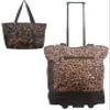 New York XPress 2-in-1,Portable and Push-Rolling Tote Bag/Rolling Tote with Wheels and Handle/Shopping Tote Bag for wowenChains/Leo view 1