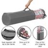ProPik Gift Wrapping Paper Storage Organizer Bag, Store Up To 25 Rolls 40 Inch, Heavy Duty Polyester plus PVC Clear Bag With Handles And Zippered Top For Holiday Gift Wrap And Ribbons (Grey) view 2