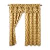 Elegant Comfort Moroccan Trellis Print, Jaquard Look Curtain Panels with Attached Pleated Valance, with 2inch Rod Pocket for Bedroom, Living Room (54 X 84-inches Long, Set of 2), Gold view 1
