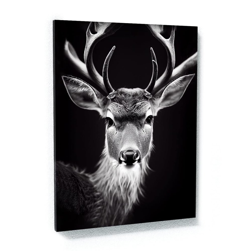 Sense Canvas Deer 35 Canvas Art - Home Decor Wall Art Print Poster Painting Large 30x40 / 1.5"