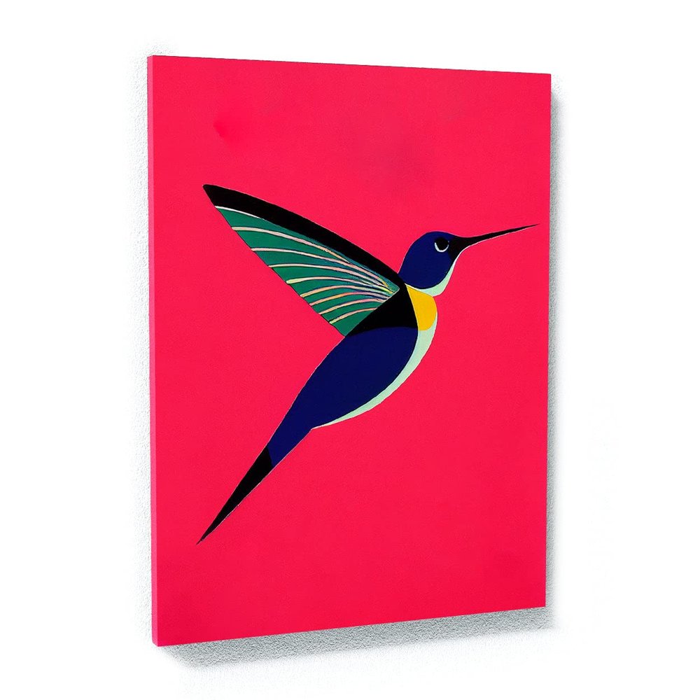 Sense Canvas Humming Bird 4 Canvas Art - Home Decor Wall Art Print Poster Painting Small 12x16 / 0.75"