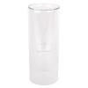 Ashland 8" Clear Glass Dual Cylinder Candle Holder - Candle Holder for Birthdays, Weddings, Parties, and Baby Showers - Bulk 12 Pack view 1
