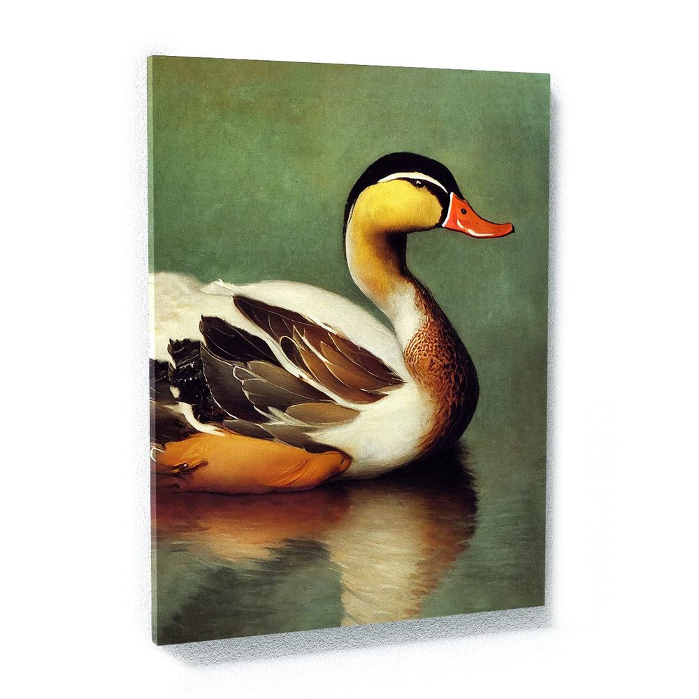 Sense Canvas Duck 1 Canvas Art - Home Decor Wall Art Print Poster Painting Large 30x40 / 1.5"