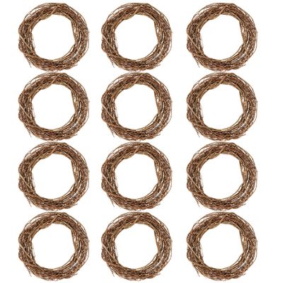 Ashland 14" Natural Grapevine Wreath - Ready-to-Decorate Rustic Home Decor for Weddings, Birthdays, Parties, and Holidays - Bulk 12 Pack