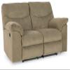 Signature Design by Ashley Alphons Transitional Tufted Reclining Loveseat, Light Brown view 1
