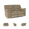 Signature Design by Ashley Alphons Transitional Tufted Reclining Loveseat, Light Brown view 3