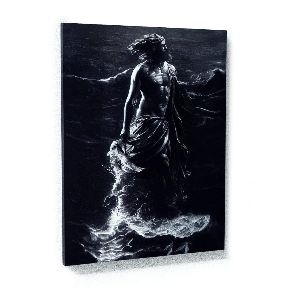 Sense Canvas Poseidon Greek God 6 Canvas Art - Home Decor Wall Art Print Poster Painting Large 30x40 / 1.5"