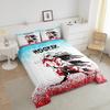 Feelyou Ice Hockey Comforter Set Ice Sports Games Bedding Set Hockey Player Comforter Ink and Water Pattern Quilted Duvet Set for Kids Boys Girls Full Size Bedding Collection 3Pcs view 3