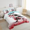 Feelyou Ice Hockey Comforter Set Ice Sports Games Bedding Set Hockey Player Comforter Ink and Water Pattern Quilted Duvet Set for Kids Boys Girls Full Size Bedding Collection 3Pcs view 4