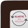 100% Organic Cotton Alaskan King Size Sheet Set 4 Piece, 500 Thread Count - Alaskan King - 108" X 108"- Chocolate Solid Fully Elasticized 21" Extra Deep Pocket Bed Sheets, view 3