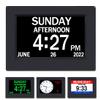 AINFTIME DST Clock with Day and Date for Elderly-3 Display Digital Calendar Alarm Day Dementia Alzheimers Clock with Extra Large Display (7in Black) view 1