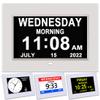 AINFTIME DST Clock with Day and Date for Elderly-3 Display Digital Calendar Alarm Day Dementia Alzheimers Clock with Extra Large Display (7in White) view 1