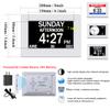 AINFTIME DST Clock with Day and Date for Elderly-3 Display Digital Calendar Alarm Day Dementia Alzheimers Clock with Extra Large Display (7in White) view 2