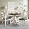 BEDGJH 5 Piece Kitchen Dining Room Table and Chairs Set for Home, Dinette, Solid Wood Kitchen Table Set with 4 Upholstered Chairs Round Dining Table Set for 4 Round Dining Table Set view 1