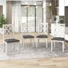 BEDGJH 5 Piece Kitchen Dining Room Table and Chairs Set for Home, Dinette, Solid Wood Kitchen Table Set with 4 Upholstered Chairs Round Dining Table Set for 4 Round Dining Table Set view 4