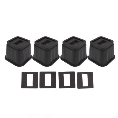 Zerodis Furniture Risers, 4 Sets Rubber Antislip Bed Risers 4 Inch Heavy Duty Risers for Bed, Desk, Sofa and Table