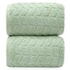 Alusa Home Ultra Soft & Stylish 700 GSM Luxury Bath Sheets | Pack of 2 | Extra Large 35x70 Inches | 100% Zero-Twist, Long-Staple Cotton | Remarkably Absorbent (Eucalyptus Green) view 1
