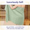 Alusa Home Ultra Soft & Stylish 700 GSM Luxury Bath Sheets | Pack of 2 | Extra Large 35x70 Inches | 100% Zero-Twist, Long-Staple Cotton | Remarkably Absorbent (Eucalyptus Green) view 2